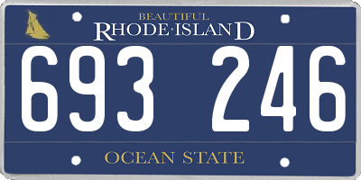 RI license plate 693246
