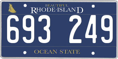 RI license plate 693249