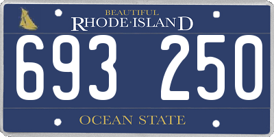 RI license plate 693250