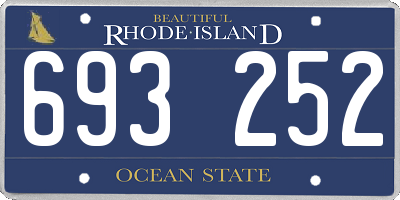 RI license plate 693252