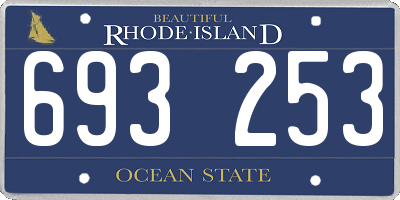 RI license plate 693253