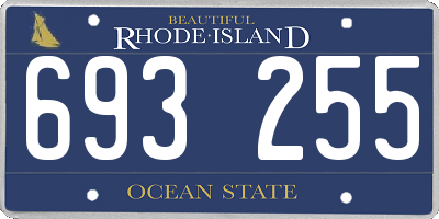 RI license plate 693255