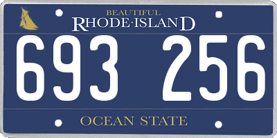 RI license plate 693256