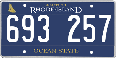 RI license plate 693257