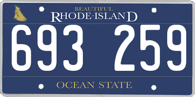 RI license plate 693259