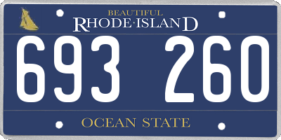 RI license plate 693260