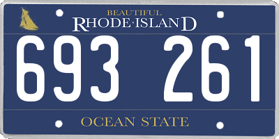 RI license plate 693261