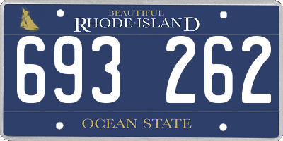 RI license plate 693262
