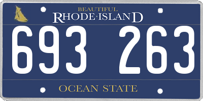 RI license plate 693263