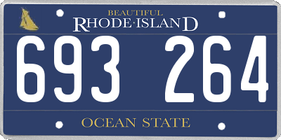 RI license plate 693264