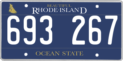 RI license plate 693267