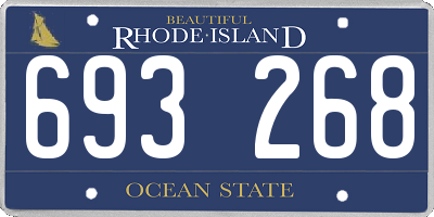 RI license plate 693268