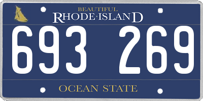 RI license plate 693269