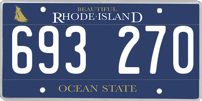 RI license plate 693270