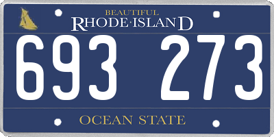 RI license plate 693273