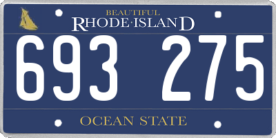 RI license plate 693275