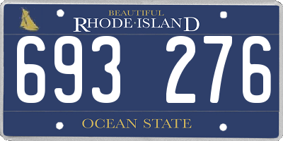 RI license plate 693276