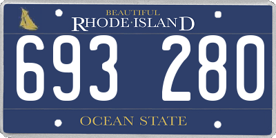 RI license plate 693280