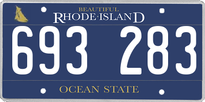 RI license plate 693283