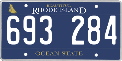 RI license plate 693284