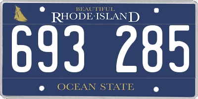 RI license plate 693285