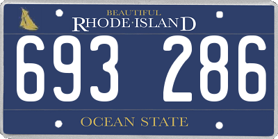 RI license plate 693286