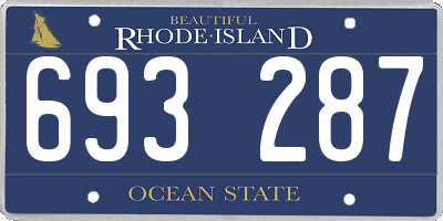 RI license plate 693287