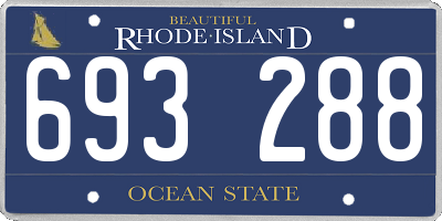 RI license plate 693288