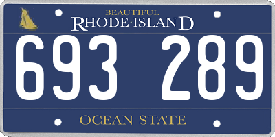 RI license plate 693289