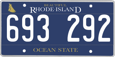 RI license plate 693292
