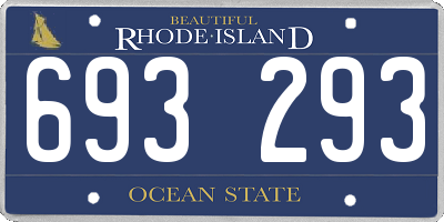 RI license plate 693293