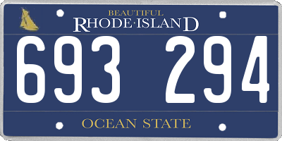 RI license plate 693294