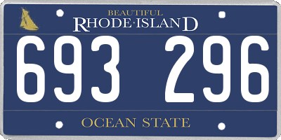 RI license plate 693296