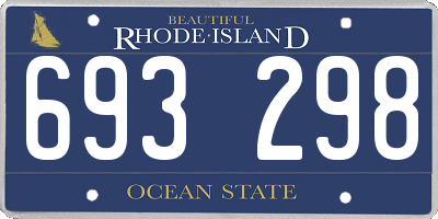 RI license plate 693298