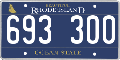 RI license plate 693300
