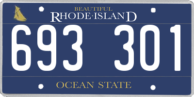 RI license plate 693301
