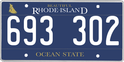 RI license plate 693302