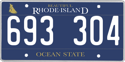 RI license plate 693304