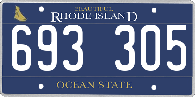 RI license plate 693305