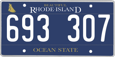 RI license plate 693307
