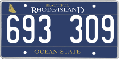 RI license plate 693309