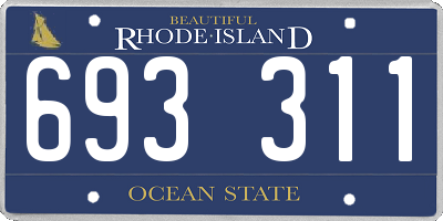 RI license plate 693311