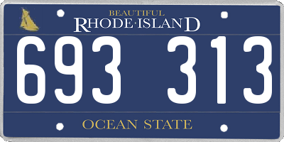 RI license plate 693313