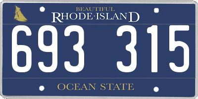 RI license plate 693315