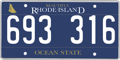 RI license plate 693316