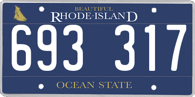 RI license plate 693317