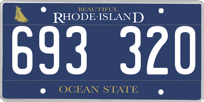 RI license plate 693320