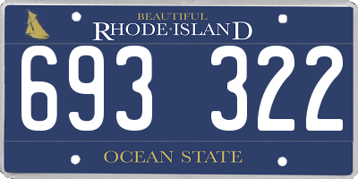 RI license plate 693322