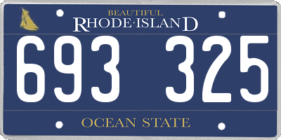 RI license plate 693325