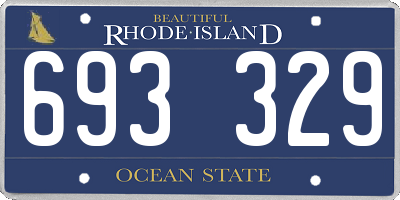 RI license plate 693329
